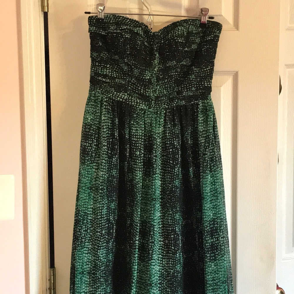 Anthropologie Floor Length Printed PROM Dress